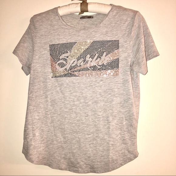 Zara Collection ✨ SPARKLE ✨ Designed Tee, Small - Picture 4 of 4